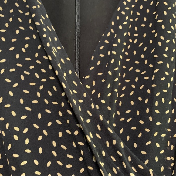 Talbots Pure Silk Black/Tan Dress 4P - Picture 4 of 7